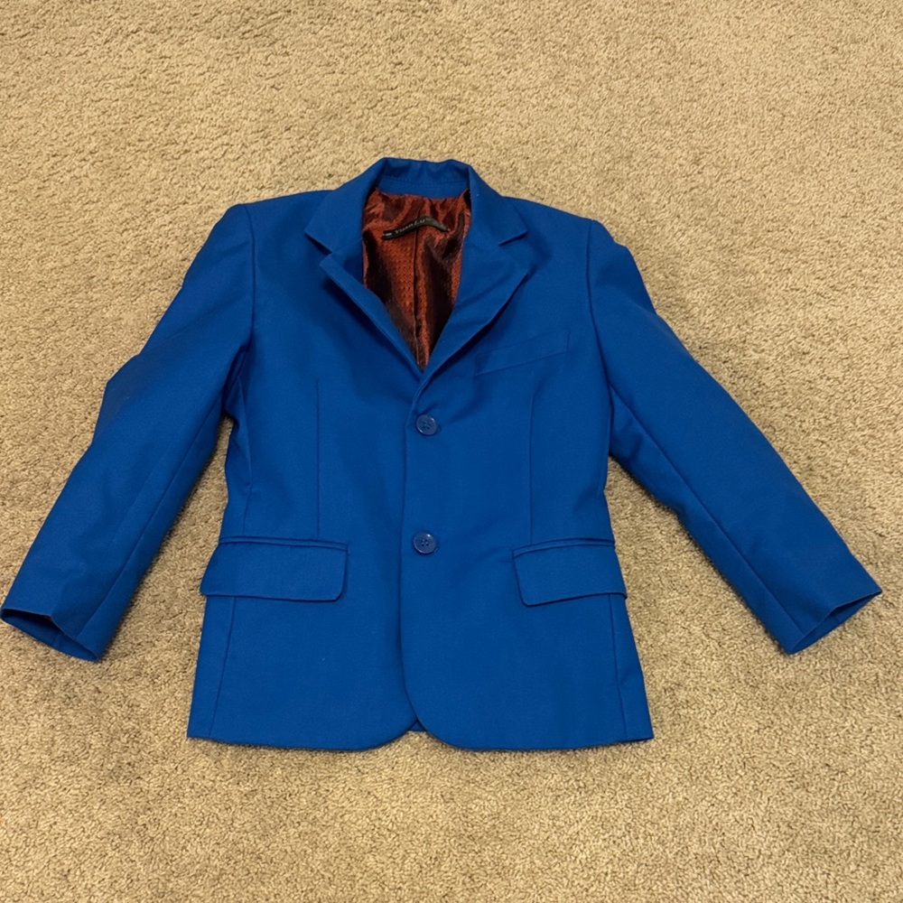 YuanLu Blue Blazer with Orange Lining